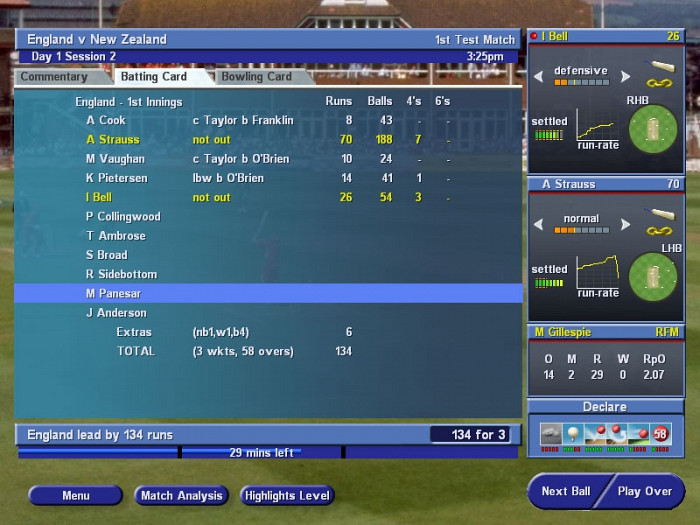 Скриншот из игры International Cricket Captain 2008