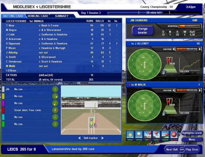 Скриншот из игры International Cricket Captain 2009 Ashes Edition