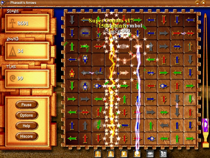 Скриншот из игры Pharaoh's Arrows
