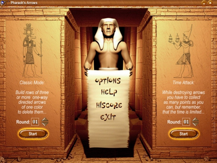 Скриншот из игры Pharaoh's Arrows