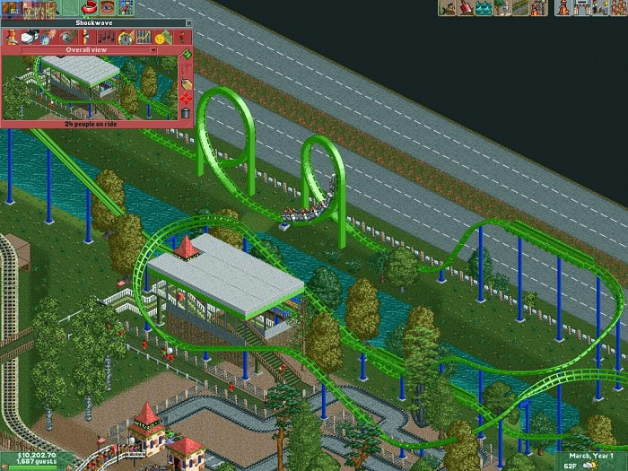 Скриншот из игры RollerCoaster Tycoon 2