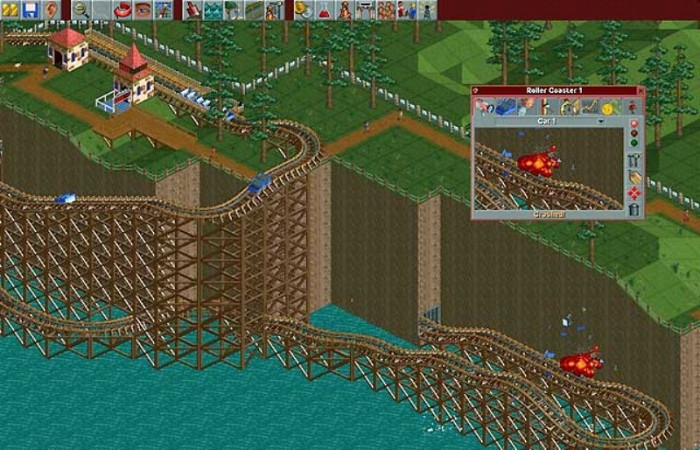 Скриншот из игры RollerCoaster Tycoon: Corkscrew Follies