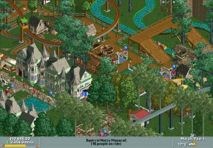 Скриншот из игры RollerCoaster Tycoon: Loopy Landscapes