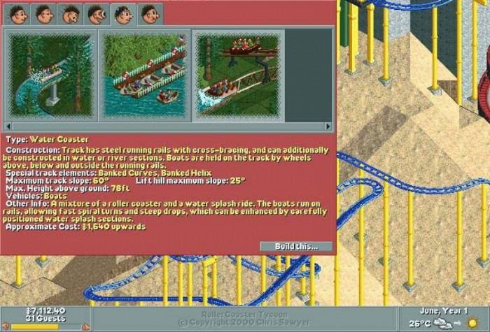 Скриншот из игры RollerCoaster Tycoon: Loopy Landscapes