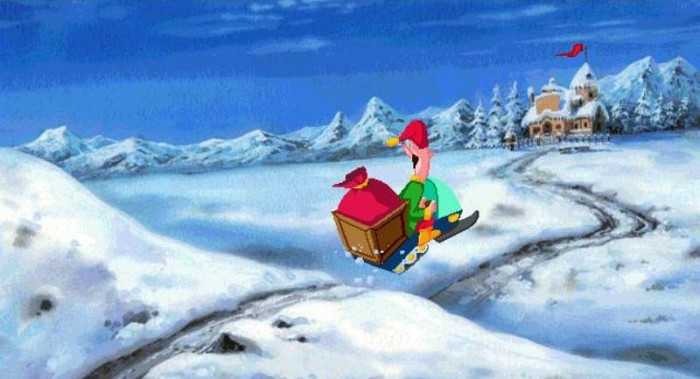 Скриншот из игры Rudolph: Magical Sleigh Ride