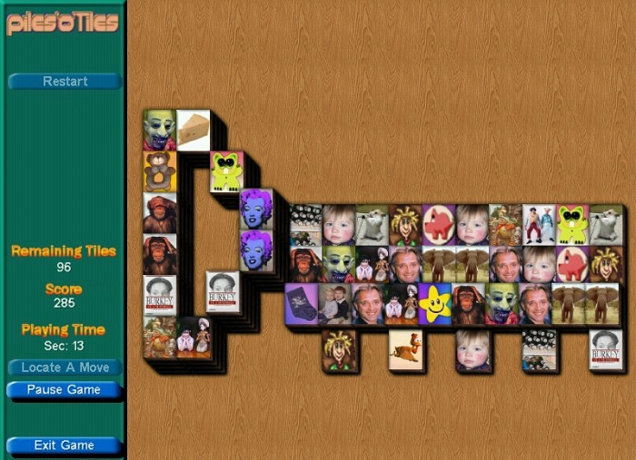 Скриншот из игры Piles'O'Tiles Mahjongg