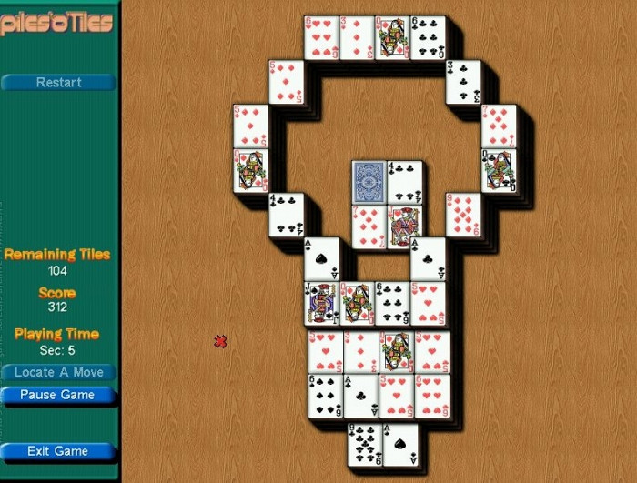 Скриншот из игры Piles'O'Tiles Mahjongg