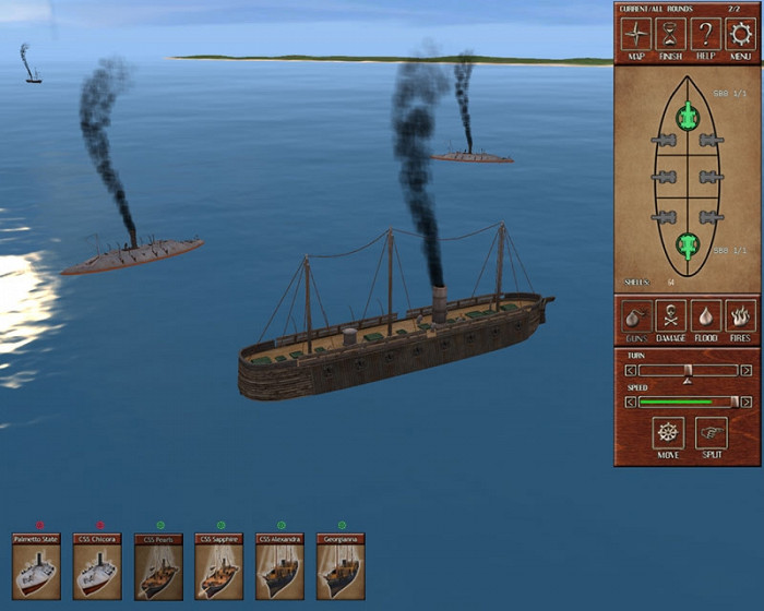 Скриншот из игры Ironclads: American Civil War
