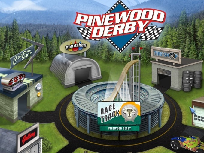 Скриншот из игры Pinewood Derby