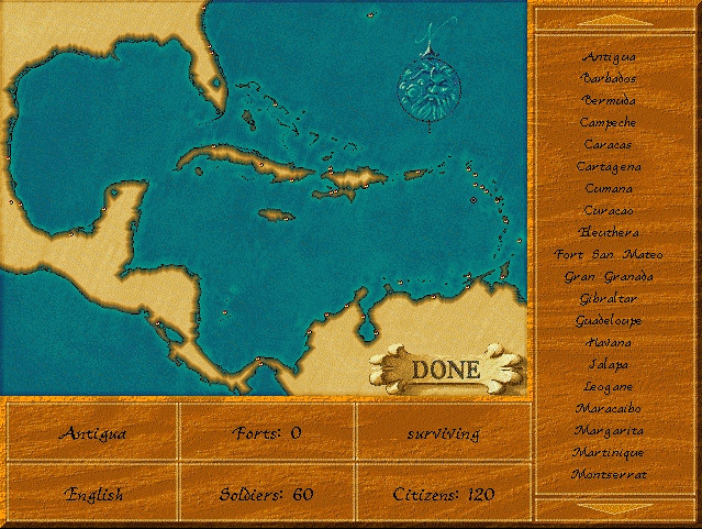Скриншот из игры Pirates! Gold