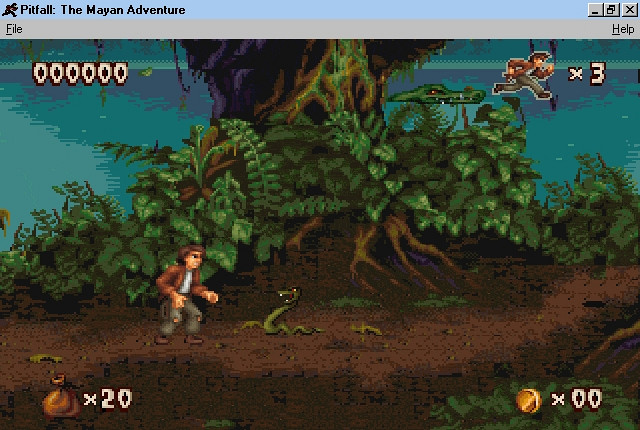 Скриншот из игры Pitfall: The Mayan Adventure