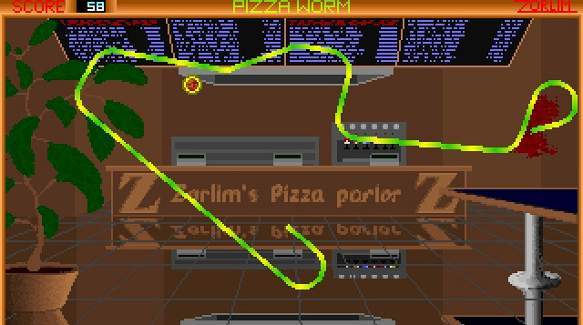 Скриншот из игры Pizza Worm