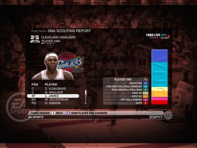 Скриншот из игры NBA Live 09
