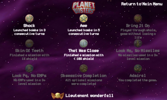 Скриншот из игры Planet Busters