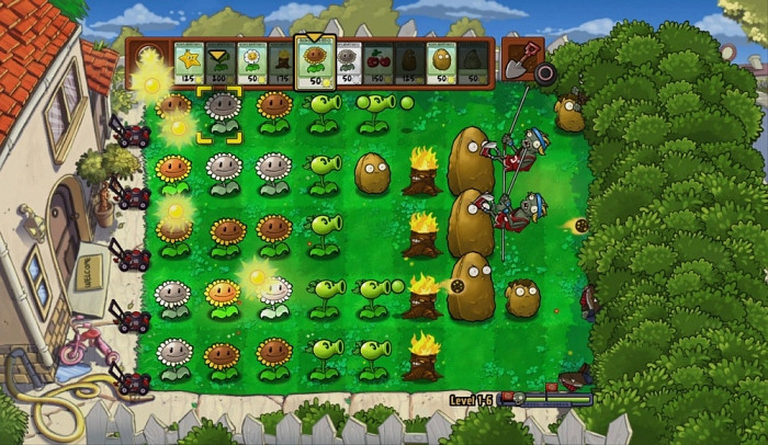 Скриншот из игры Plants vs. Zombies