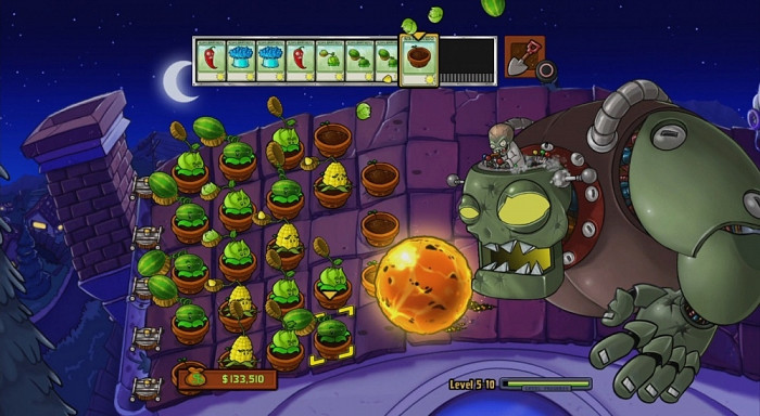 Скриншот из игры Plants vs. Zombies