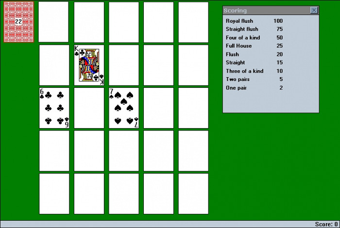 Скриншот из игры Poker Solitaire