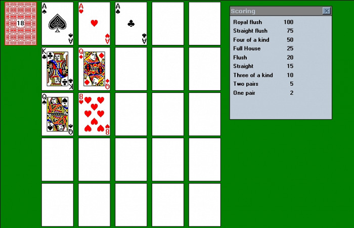 Скриншот из игры Poker Solitaire