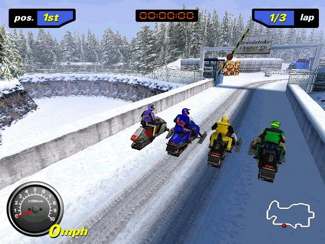 Скриншот из игры Polaris Snocross