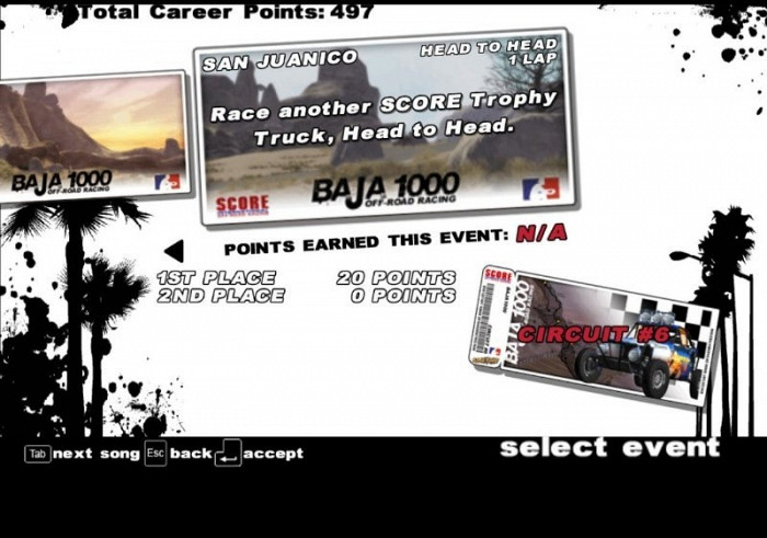 Скриншот из игры SCORE International Baja 1000