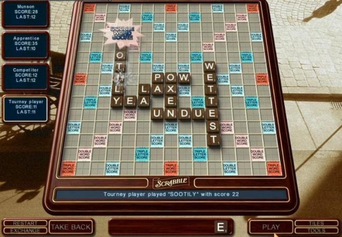 Скриншот из игры Scrabble Online