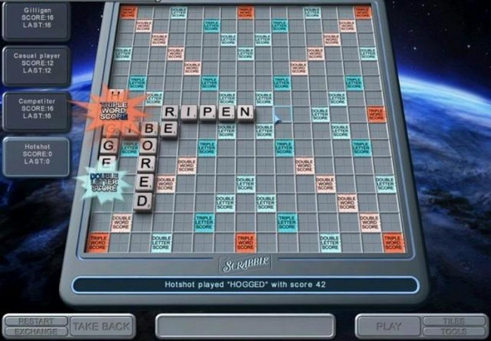 Скриншот из игры Scrabble Online