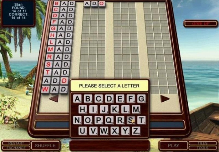 Скриншот из игры Scrabble Online