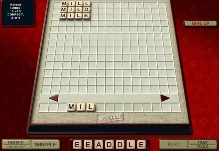 Скриншот из игры Scrabble Online