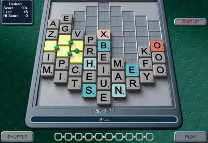 Скриншот из игры Scrabble Online