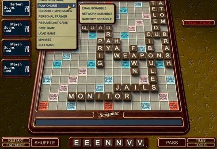 Скриншот из игры Scrabble Online