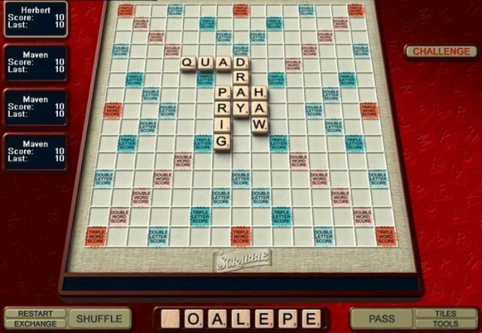 Скриншот из игры Scrabble Online