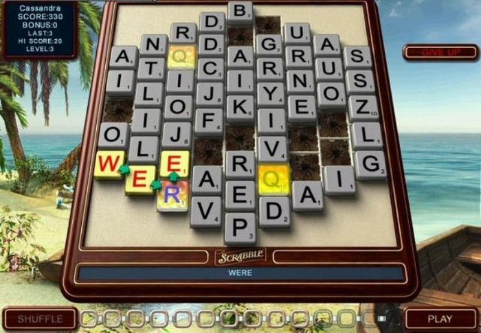 Скриншот из игры Scrabble Online