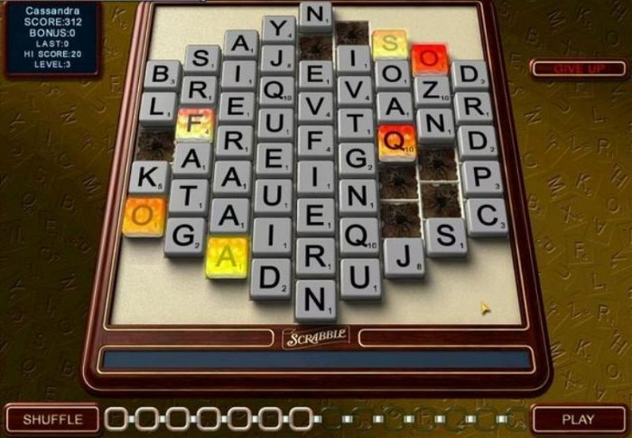 Скриншот из игры Scrabble Online