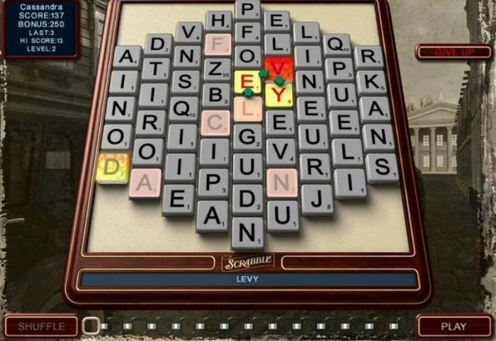 Скриншот из игры Scrabble Online