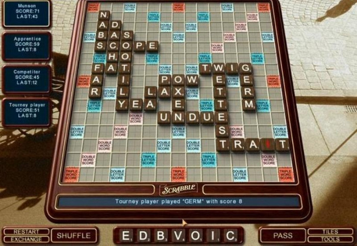 Скриншот из игры Scrabble Online