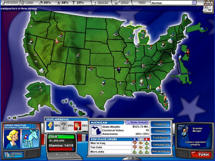 Скриншот из игры Political Machine, The