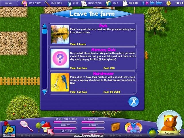 Скриншот из игры Pony World
