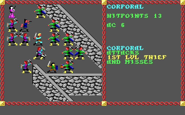 Скриншот из игры Pool of Radiance