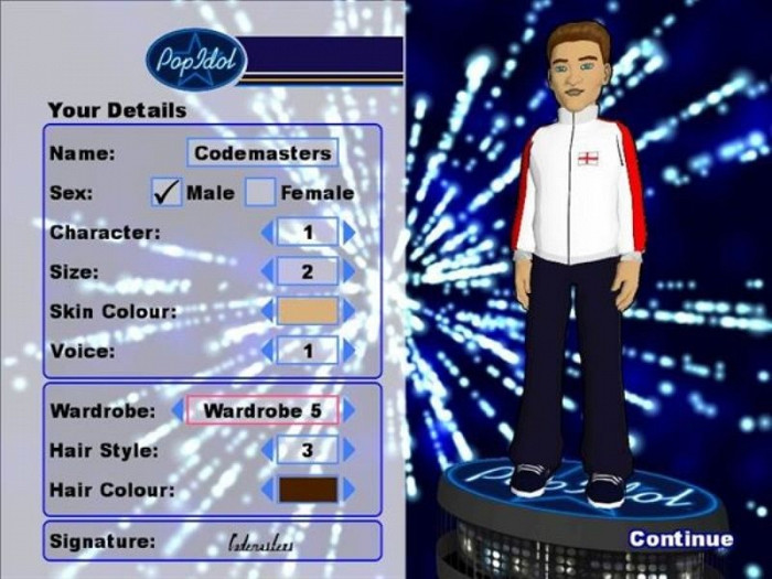 Скриншот из игры Pop Idol (American Idol)