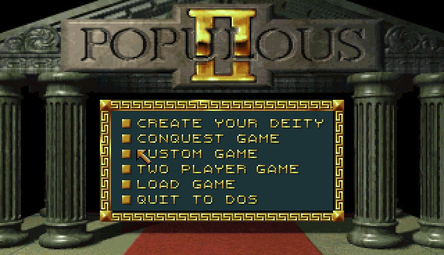 Скриншот из игры Populous 2