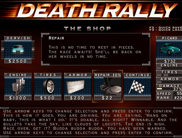 Скриншот из игры Death Rally