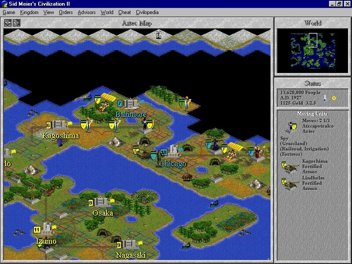 Скриншот из игры Sid Meier's Civilization 2