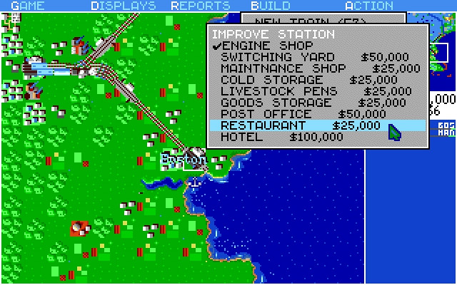 Скриншот из игры Sid Meier's Railroad Tycoon