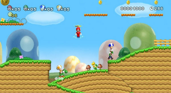 Скриншот из игры New Super Mario Bros. Wii