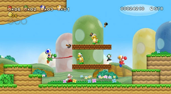 Скриншот из игры New Super Mario Bros. Wii