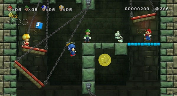 Скриншот из игры New Super Mario Bros. Wii