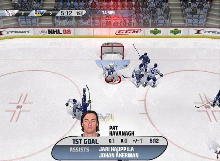 Скриншот из игры NHL 08