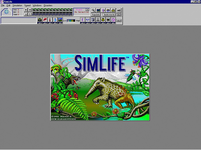 Скриншот из игры SimLife