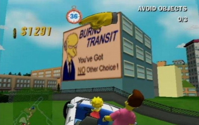 Скриншот из игры Simpsons: Road Rage, The