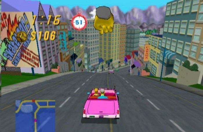 Скриншот из игры Simpsons: Road Rage, The